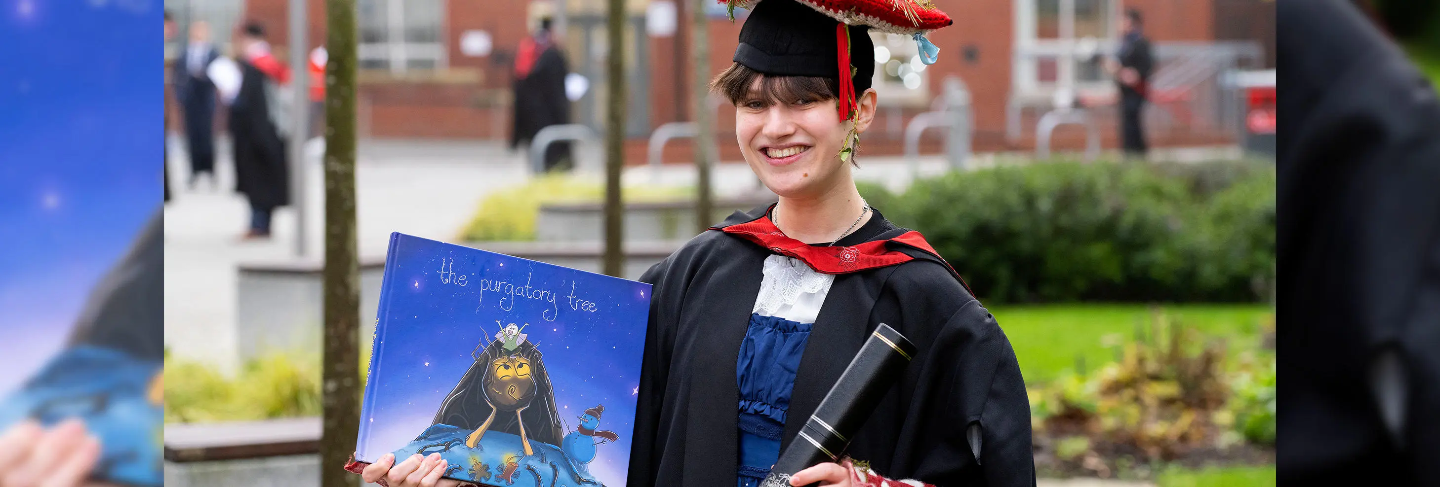 UCLan animation graduate Bee Joy at her graduation ceremony