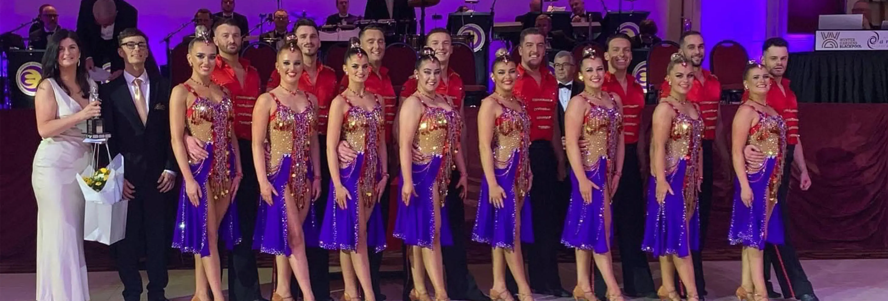 Chloe Farmer pictured front row second from the right with the Dance Fever team