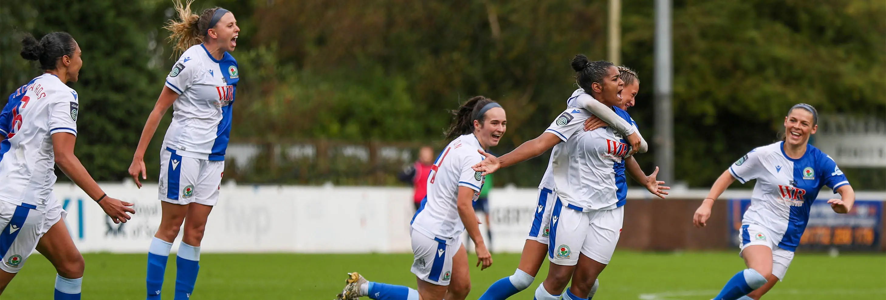 Blackburn Rovers women celebrate a goal