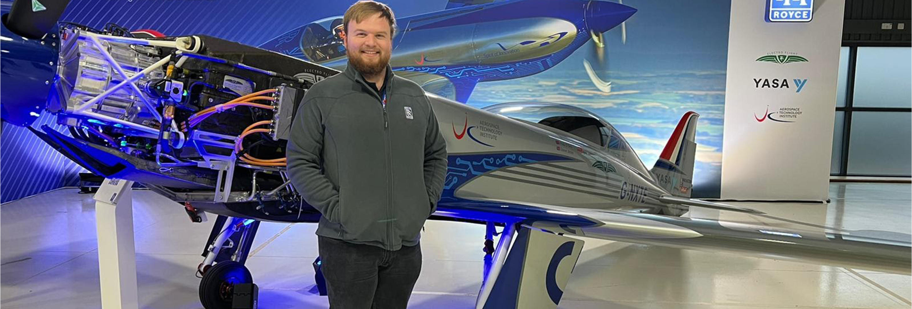 UCLan MEng Aerospace Engineering graduate Kieran Steele who works for Rolls-Royce