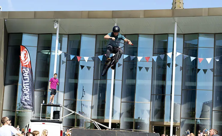 Elite, backflipping BMX riders demonstrate the science and tech behind extreme sports