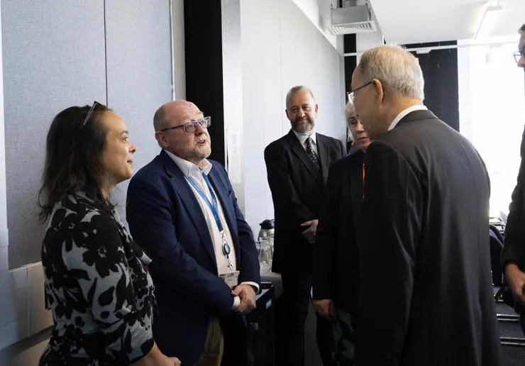Dr Sarita Robinson and Professor Robert Walsh meeting Ban Ki-moon