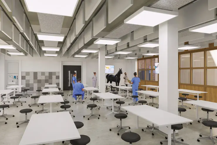 A view of a proposed veterinary clinical skills' lab