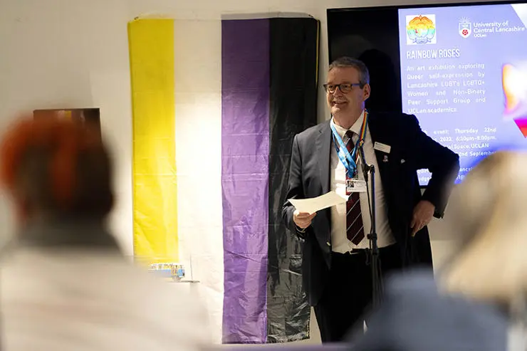 UCLan Pro Vice-Chancellor and Vice Chancellor’s Group LGBTQ+ ally Professor StJohn Crean