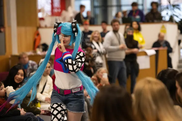 Students embraced  cosplay on the catwalk, taking on different Japanese videogame characters
