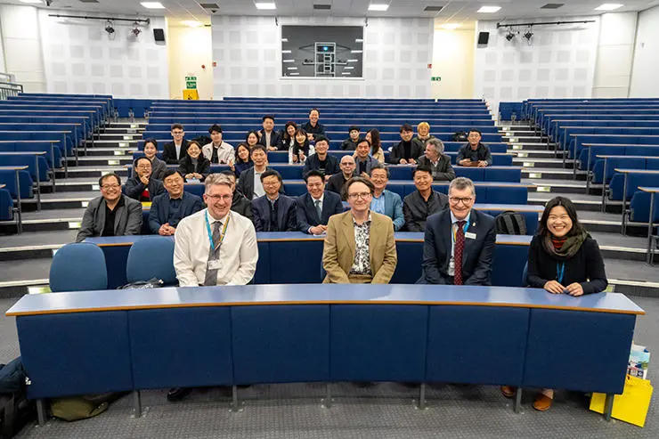 The conference attendees, including Professor Julian Manley and Vice Chancellor Graham Baldwin, as well as Mayors from South Korea
