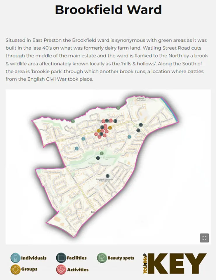 An example of how the Preston YourMap looks for each ward.