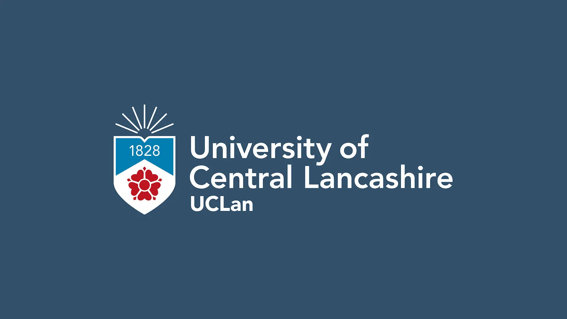 UCLan logo on slate background