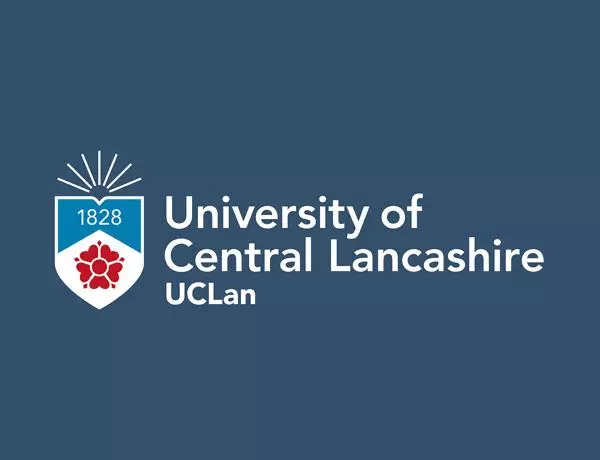 UCLan logo with slate background